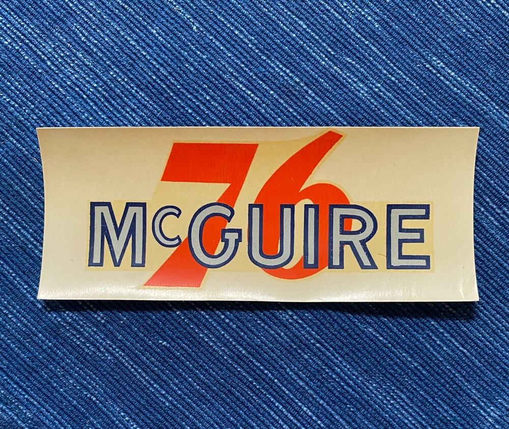 Vintage Union 76 Oil McGuire Decal Gas Station Travel Souvenir